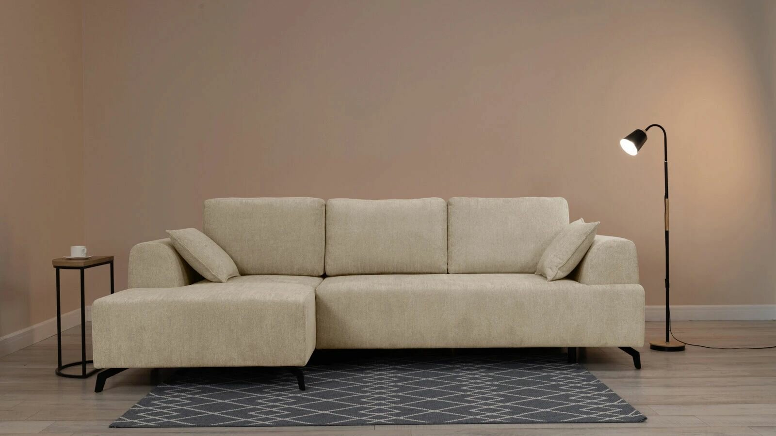 фото Диван угловой Scott L-Тк. Raven 06