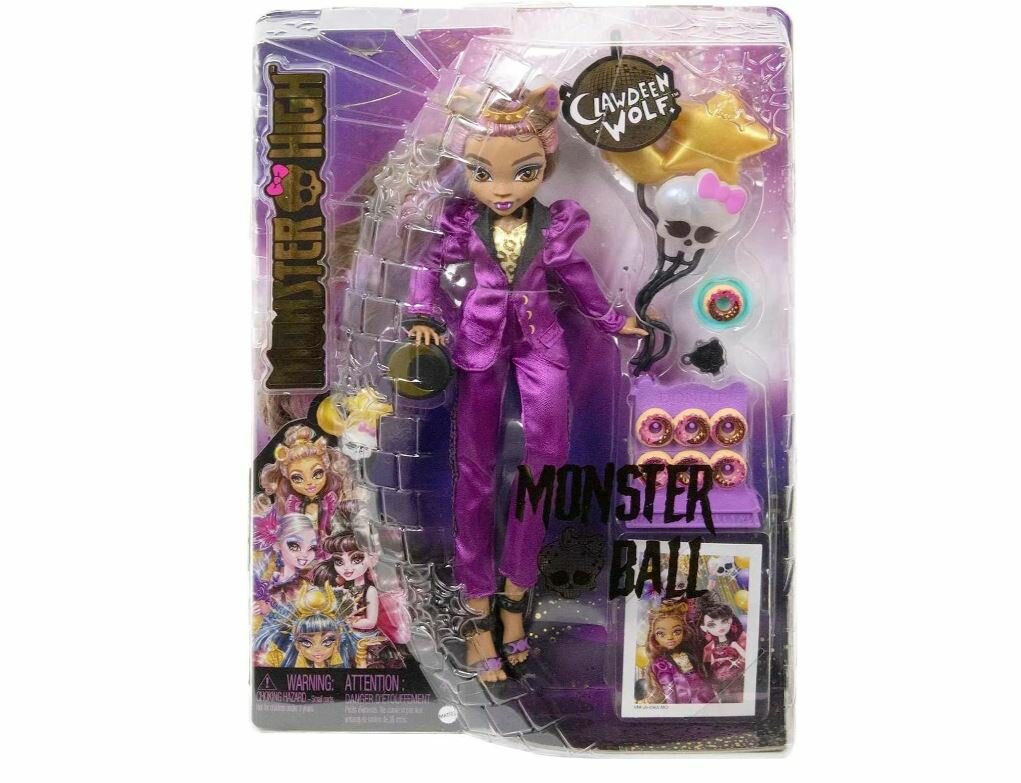 Кукла Клодин Вульф Monster high Бал монстров, Monster Ball Clawdeen Wolf Doll HNF69