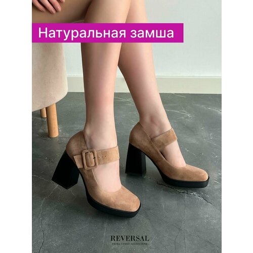 Туфли Мэри Джейн Reversal, размер 41, черный, коричневый туфли reversal размер 41 коричневый