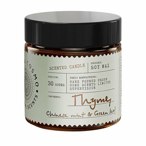 Чабрец китайская мята и зеленый лист ETERIA COSMO ароматическая свеча в банке 88 г