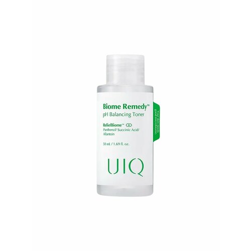 Успокаивающий тонер c янтарной кислотой и постбиотиками UIQ Biome Remedy pH Balancing Toner 50 мл