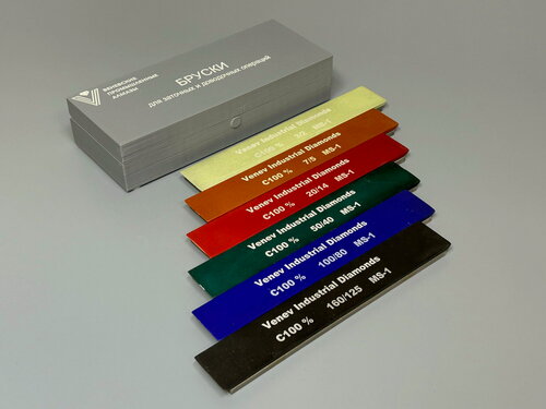 Изображение товара Набор алмазных брусков VID, MS-1, C100%, COLOR, в боксе 6 шт