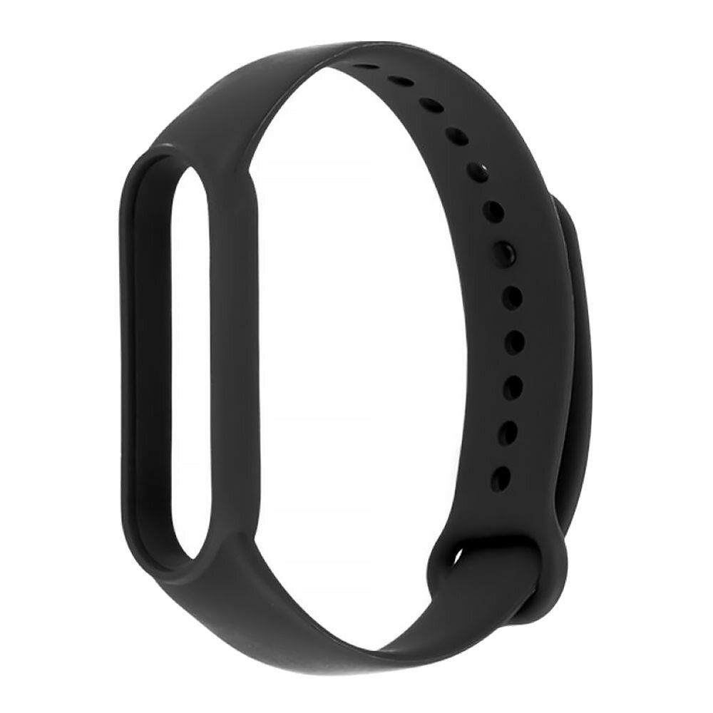 Браслет для фитнес трекера Mi Band 5/6/7 (черный)