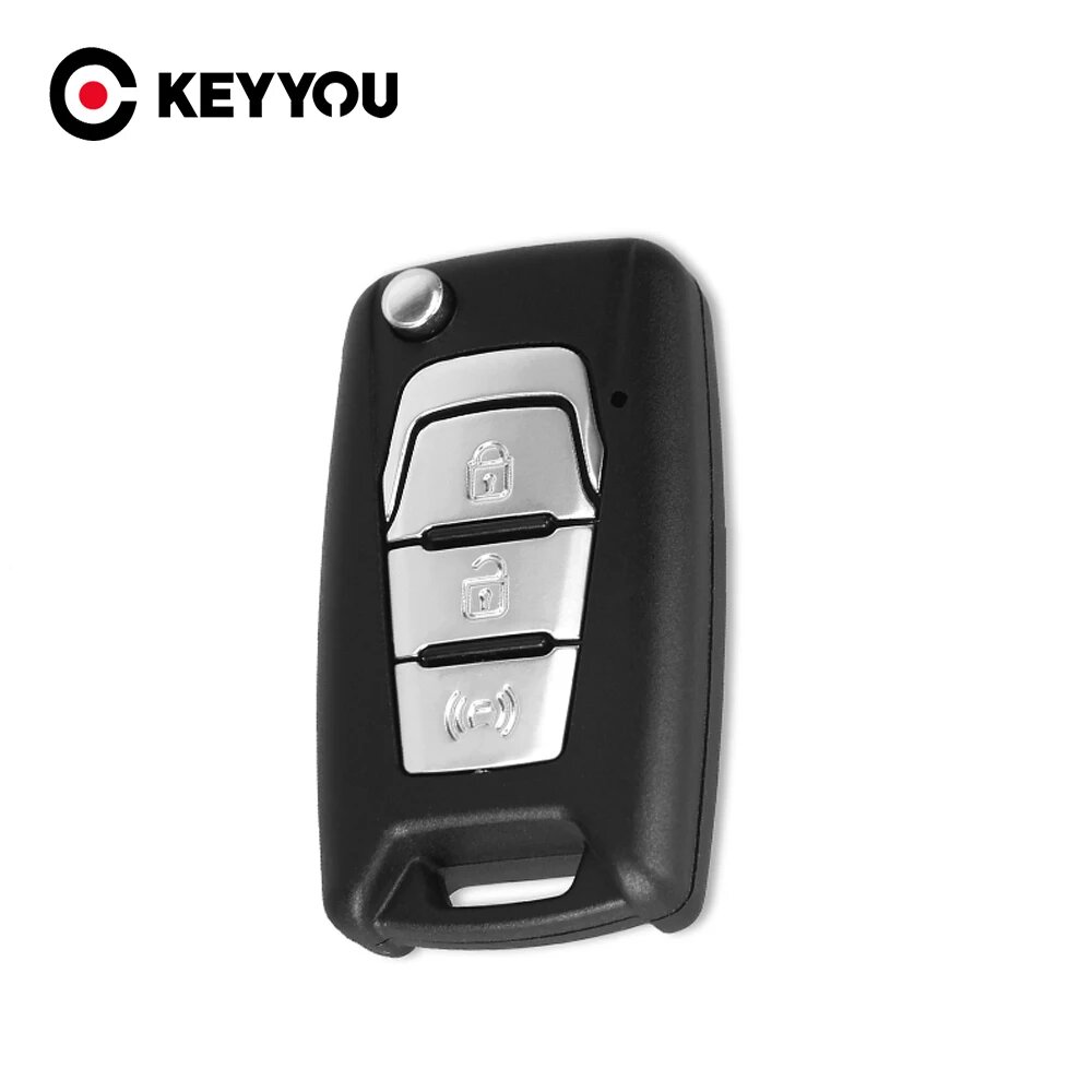 Складной чехол KEYYOU для автомобильного ключа с дистанционным управлением, 3 кнопки, для SsangYong Korando New Actyon C200 2016 2017