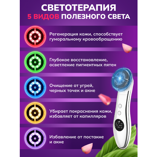 Микротоковый массажер H8 для лица с RF-лифтингом микротоками мезотерапией фонофорезом 3322₽