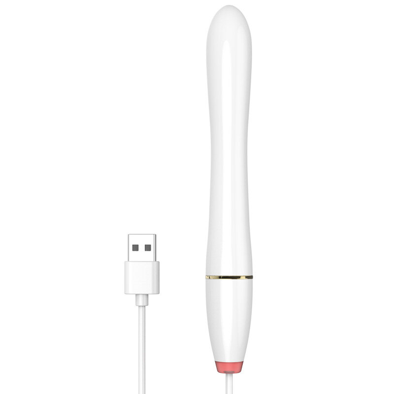 ManMiao Белый USB-нагреваемый мужской вибратор одинарный стержень для пар, перезаряжаемый, премиум-силикон