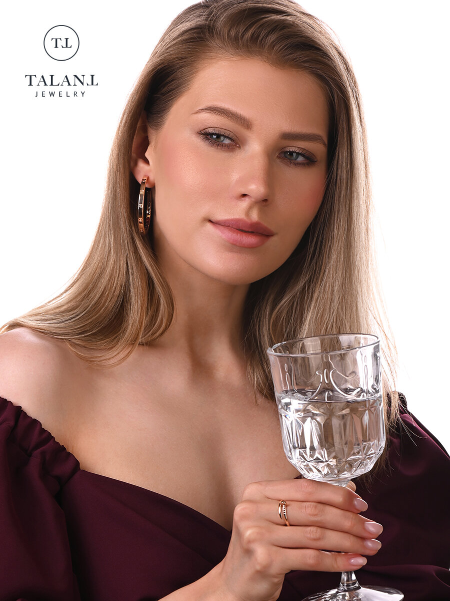 Кольцо TALANT, красное золото, 585 проба, размер 19, золотистый — фото 1
