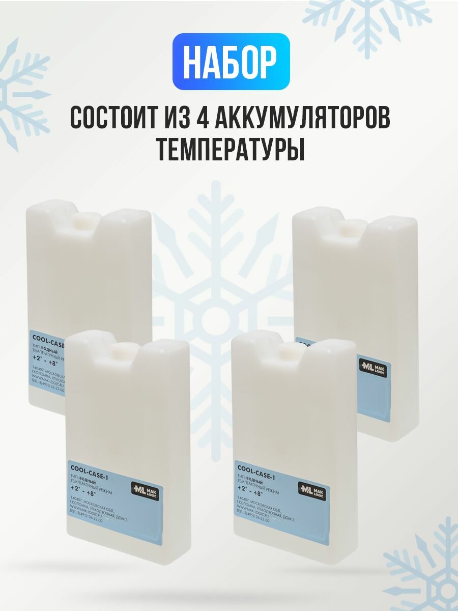 Аккумулятор холода, хладоэлемент, Cool-Case-1, 4шт в комплекте — фото 1