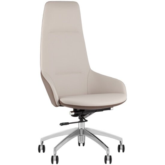 Кресло руководителя Stool Group TopChairs Soulo, бежевый, коричневый
