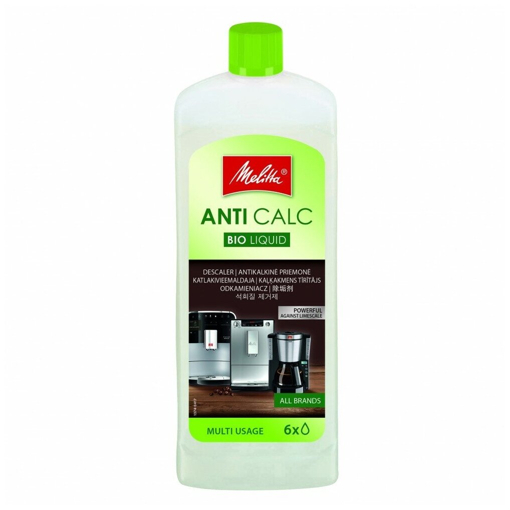 Средство Melitta для чистки от накипи Anti Calc Bio Liquid 250мл — фото 1