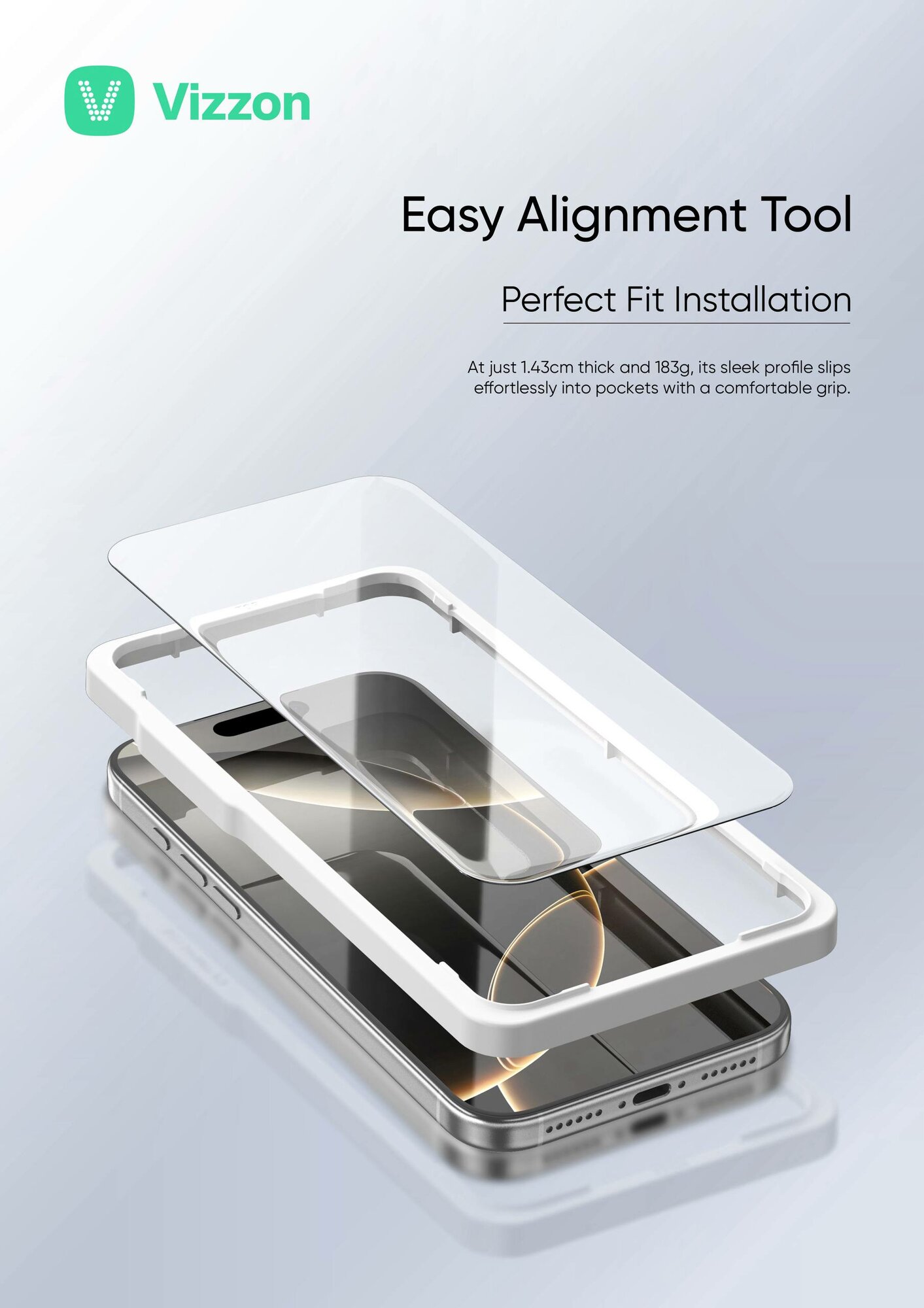 Защитное стекло Vizzon ULTRA CLEAR для телефона iphone 17 Pro — фото 1