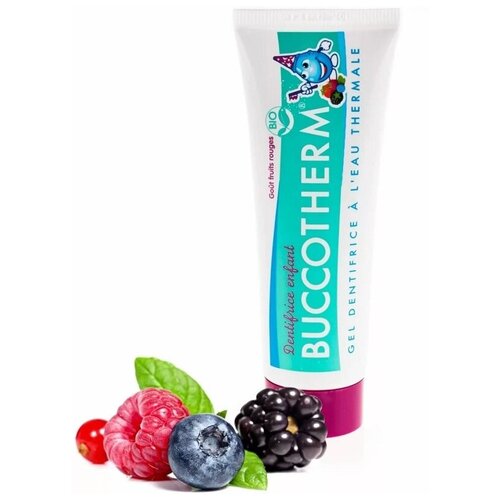 Купить Детская зубная гель-паста Buccotherm с термальной водой и вкусом лесных ягод для укрепления эмали, Франция, 50 мл, фиолетовый