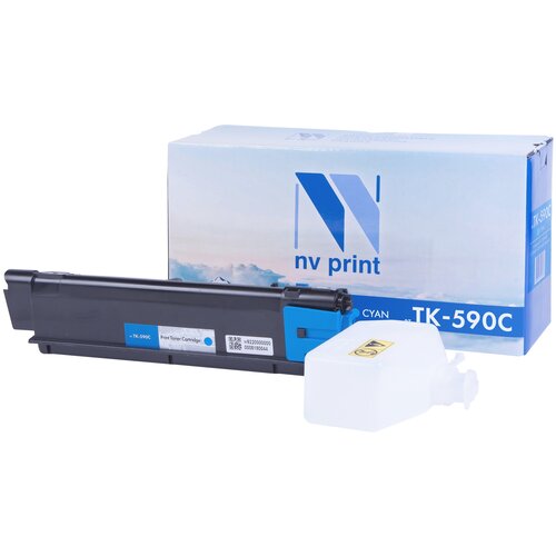 Картридж NV Print совместимый TK-590 для Kyocera FS-C5250DN/ C2026MFP/ C2026MFP+/ C2126MFP/ C2126MFP+/ C2526MFP/ C2626MFP/ Ecosys P6026cdn голубой тонер картридж elp для kyocera fs c2026mfp c2126mfp c2526mfp c2626mfp c5250dn p6026cdn m6026cdn m6526cidn tk 590y yellow 5k