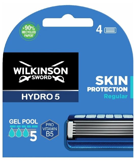 Wilkinson Sword Hydro5 Skin Protection Сменные кассеты для бритья, 4 шт.