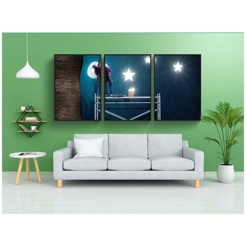 фото Набор модулных постеров для интерьера "луна, звезда, мастера" 60x90 см. в тубусе, без рамки lotsprints