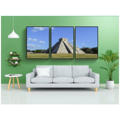 фото Набор модулных постеров для интерьера "чичен-ица, юкатан, пирамиды" 60x90 см. в тубусе, без рамки lotsprints