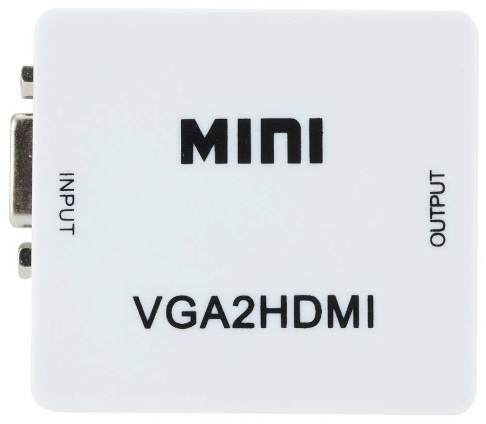 Конвертер переходник из VGA в HDMI (VGA2HDMI) / белый