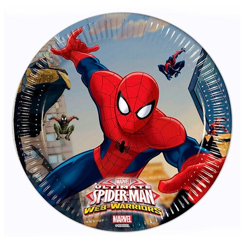 Тарелки бумажные Человек-паук, 20 см, набор 8 шт. 1633627