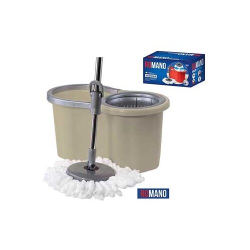 Комплект для уборки Romano Verona (ведро 19л с отжимом+швабра с насадкой) бежевый