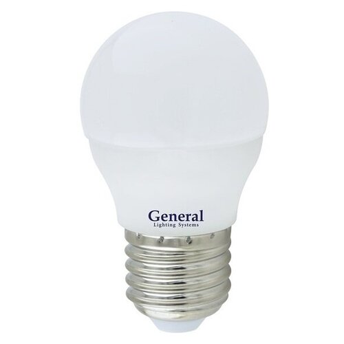 Лампа светодиодная General, 10Вт, шар G45,220В, 800Лм, 2700К (10/100)