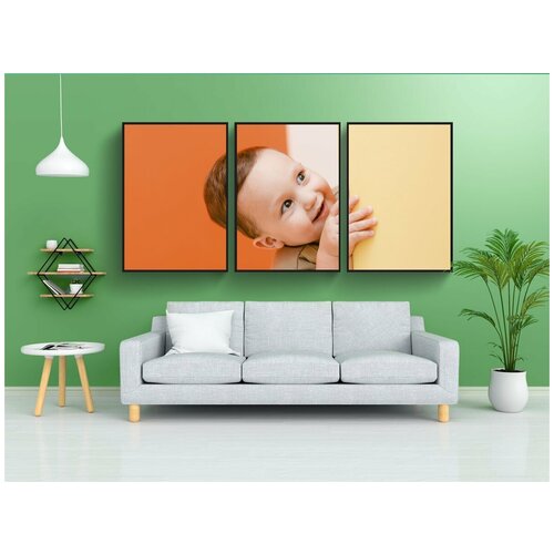 фото Набор модулных постеров для интерьера "люди, ребенок, милый" 60x90 см. в тубусе, без рамки lotsprints