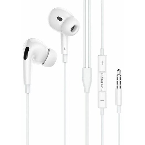Наушники проводные вакуумные для телефона c микрофоном Borofone Pro 12 метра белые 60000₽