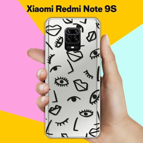 Силиконовый чехол Глаза и губы на Xiaomi Redmi Note 9S силиконовый чехол глаза и губы на xiaomi redmi note 8 pro