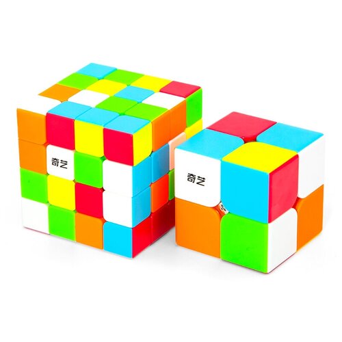 Набор кубиков Рубика QiYi MoFangGe 2x2 и 4x4 QiYi MoFangGe цветной