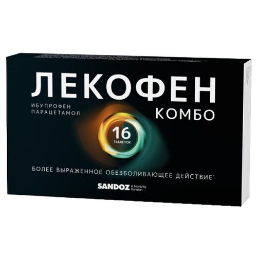Лекофен Комбо таб. п/о плен., 200 мг+500 мг, 6 шт.