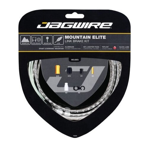 фото Комплект тросов тормоза с оплёткой mck709 mountain elite link brake kit цвет серый (лимитированная версия) jagwire