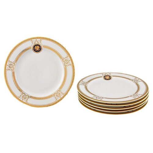 фото Набор тарелок 25 см 6 шт leander "сабина /версаче /золотая лента" / 159078