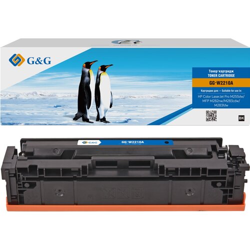 картридж для лазерного принтера g Картридж G&G GG-W2210A чёрный для HP Color LaserJet Pro M255dw/MFP M282nw/M283fdw/cdw (1350 стр)