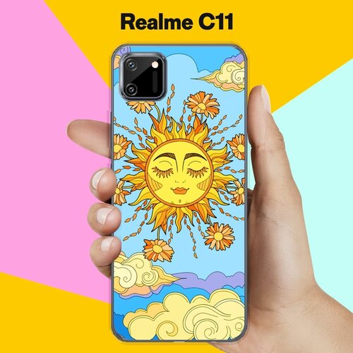 Силиконовый чехол на realme C11 Солнце / для Реалми С11 силиконовый чехол на realme xt солнце для реалми иксти