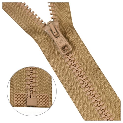 фото Молния трактор тип 10 (6мм) 1 замок 40см arta (071 св.бежевый) 5 шт