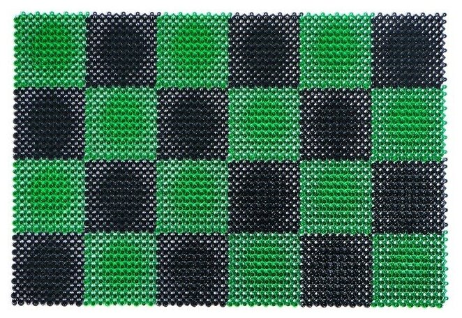 Покрытие ковровое щетинистое Травка, 54?81 см, цвет чёрно-зелёный 1499142 . - фотография № 3