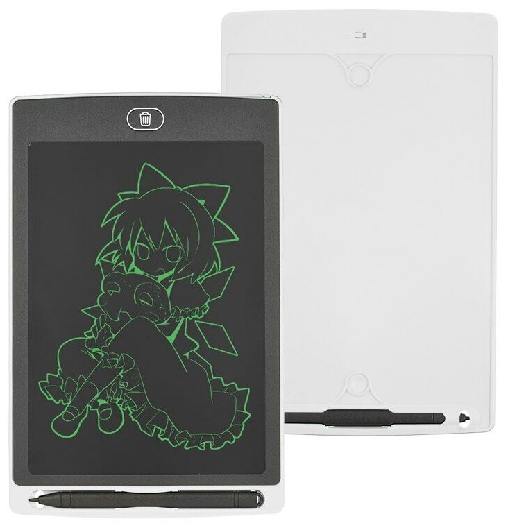 LCD планшет для рисования и заметок со стилусом 8,5"(14*22см), белый