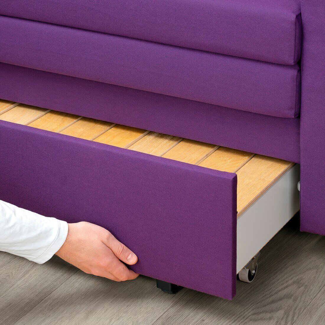 Кресло-кровать икеа ваттвикен, 92 x 83 см, спальное место: 200х70 см, обивка: текстиль., цвет: висле фиолетовый - фотография № 9