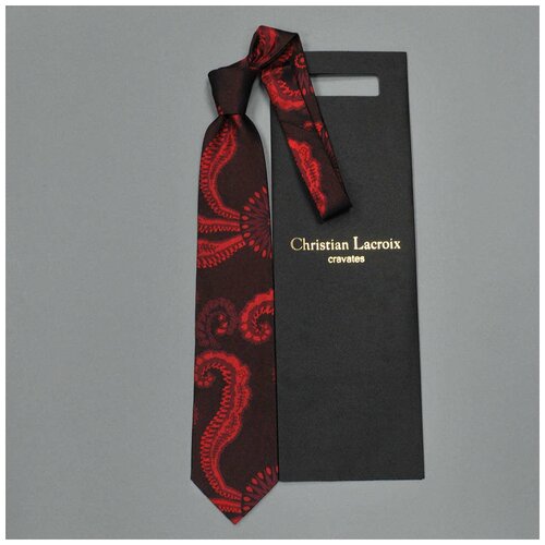 Благородного винного цвета галстук с узорами Christian Lacroix 835372