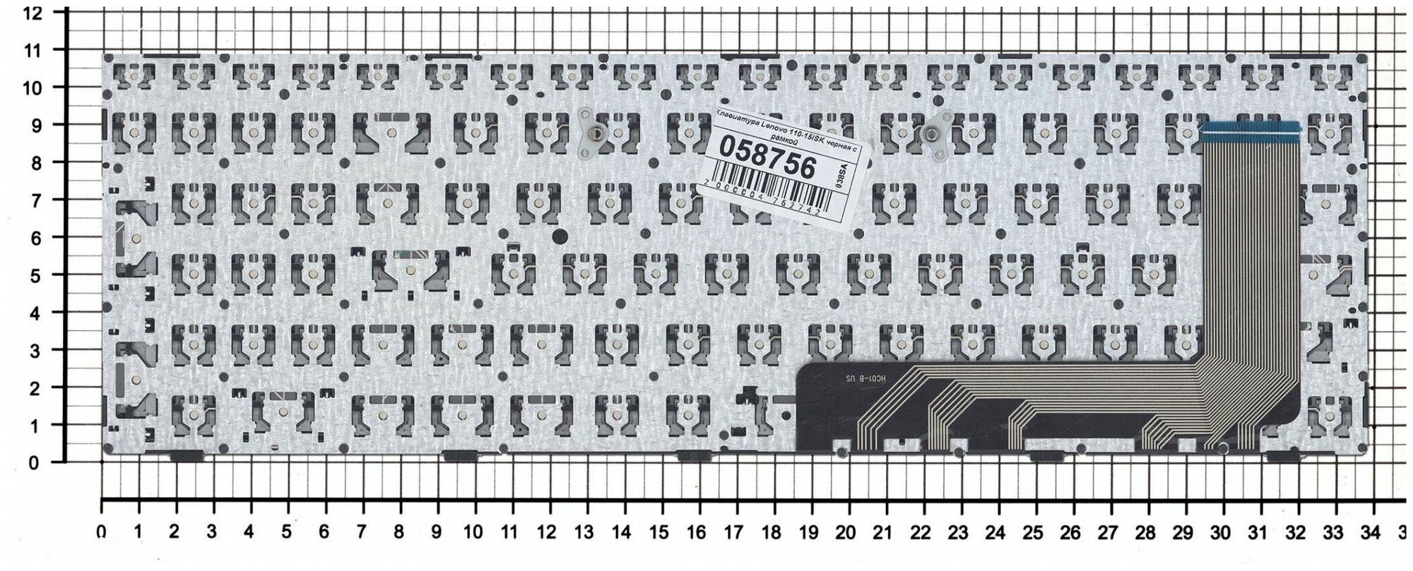 Клавиатура для ноутбука Lenovo 5N20L25877 черная с рамкой