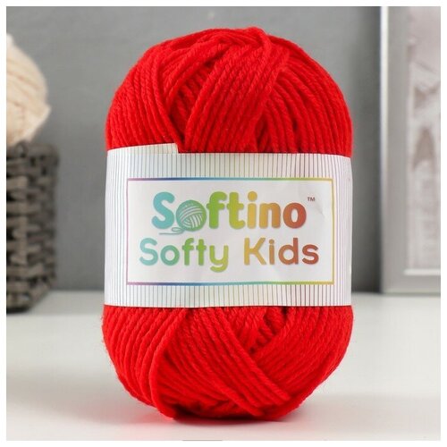 Пряжа 100% акрил Softy Kids 90м ±5м 50 гр цвет 34 гранат 5443668