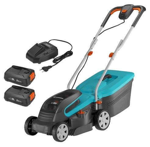 Электрическая газонокосилка GARDENA PowerMax 32/36V P4A с аккумулятором 1200 Вт 32 см