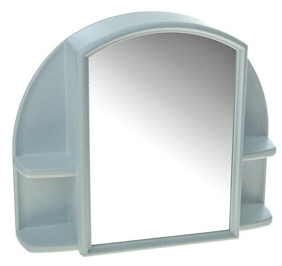 Шкафчик для ванной комнаты c зеркалом «Орион», цвет белый мрамор - фотография № 1