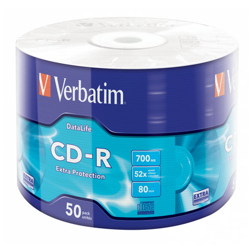 CD-R Диск VERBATIM Data Life Extra Protection (PACK 50 шт.) 52x 700Mb 80 min