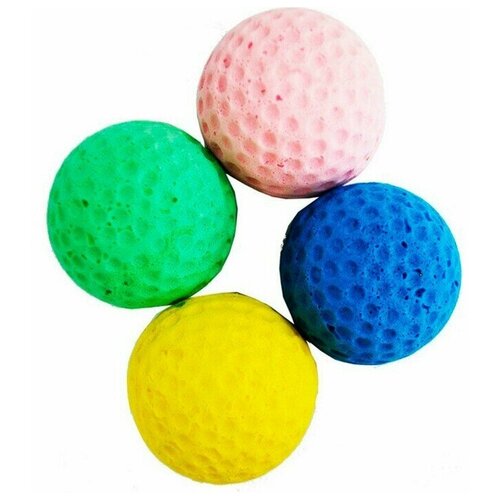 Игрушка для кошек, Туба Мяч одноцветный, 4 см, 25 шт, УЮТ, 1 набор уют мяч двухцветный 4 см 1 шт