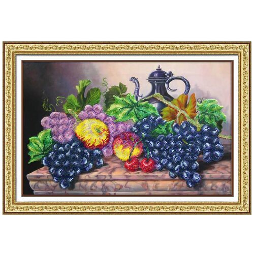 фото Б1221 набор для вышивания бисером 'паутинка' 'натюрморт', 28,5*38,5 см