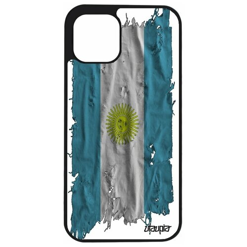 фото Чехол для мобильного apple iphone 12 pro, "флаг аргентины на ткани" патриот государственный utaupia