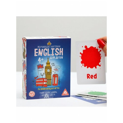 Настольная развивающая игра English для детей, 70 карт, ЛАС играс настольная развивающая игра english для детей 70 карт