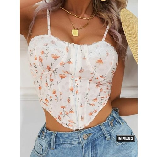 Корсет женский утягивающий на бретелях белый р. M (44)