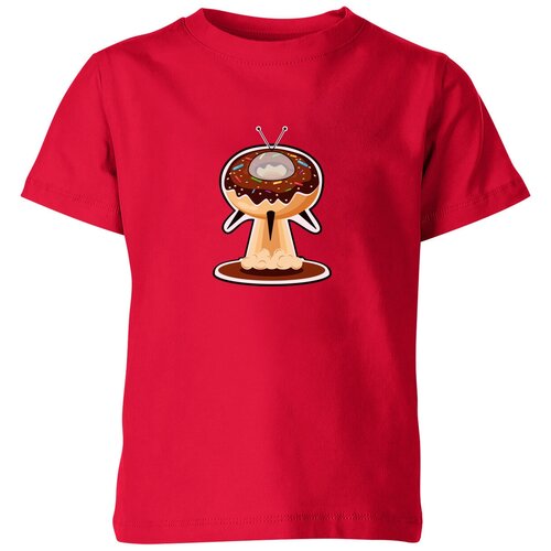 Футболка Us Basic, размер 4, красный детская футболка пончик нло 104 красный