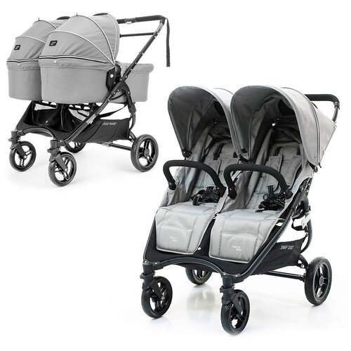 фото Универсальная коляска для двойни valco baby snap duo (2 в 1), cool grey, цвет шасси: черный